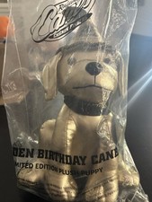 Raising Cane  s Dog Puppy 2025 Plush Golden 28th Birthday Cane Gold NEW Sealed