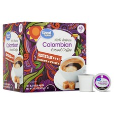 Great Value 100 Arabica Colombian Medium Roast Ground Coffee Pods