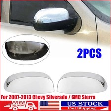 2pc Chrome Mirror Cover Caps For Silverado Tahoe Suburban Gmc Sierra Yukon 07-14