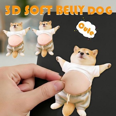 2pcs Dog Shiba Inu Super Soft Silicone Car Anti Collision Stickers Stickers V5X3