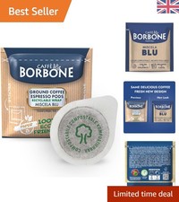 50 Count Blue Blend Coffee Pods - Dark Roast, Compostable ESE System Compatible