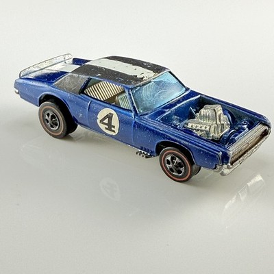 Hot Wheels Redline TNT-Bird #4 1969 (c) Blue Dark Int. Made In Hong Kong