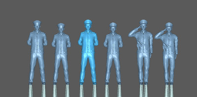 1/200/350 Chinese Navy Crew Standing Manned Figure Set 60pcs Resin Model