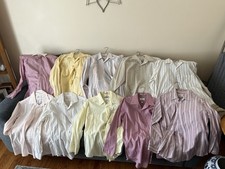 VTG 60s 70s 80s Dress Shirt Lot of 10 Sears PermaPrest Van Heusen Mens 15.5 16.5
