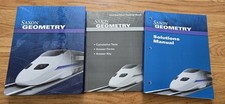 Saxon Geometry  Homeschool Testing Book  Solutions Manual Math BUNDLE Advanced