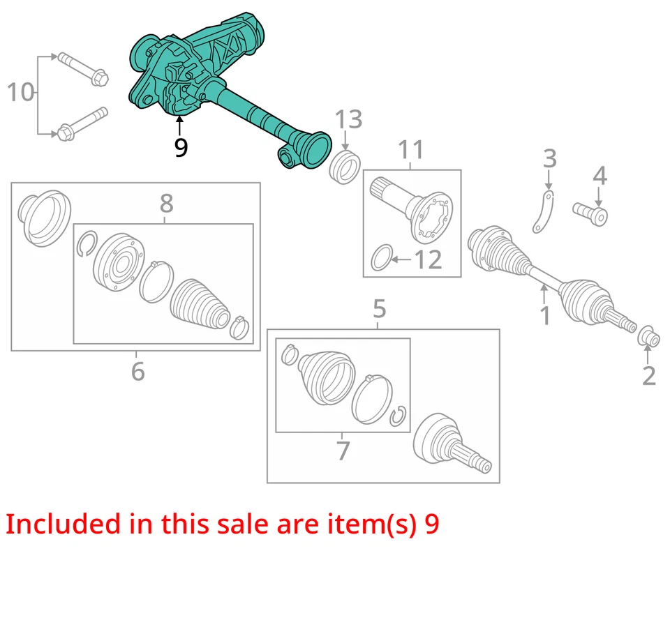 Carrier/Differential Assembly 2012 Touareg Sku#4116483 Foto 3 de 4