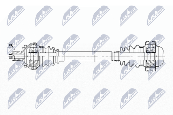 Antriebswelle NTY NPW-AU-044 FüR Audi A4 B9 8W2 8WC Avant 8W5 8WD Allroad 8WH A5-image