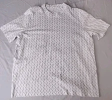 Armani Exchange A|X Men’s All Over Monogram Logo T-Shirt White Gray XL Regular+