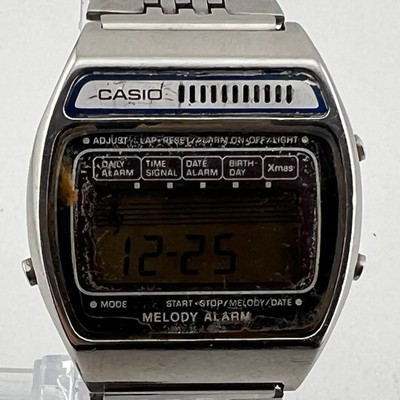 時計 CASIO MELODY ALARM H104 RARE Vintage 1980 Casio H104 Digital Melody Alarm Watch, Made in