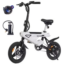 Mini E-Bike 14 Zoll Klapprad Elektrofahrrad 250W 36V 6,4Ah Pedelec kompakt/ Weiß