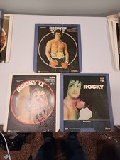 Rocky 1, 2, 3 RCA Videodisc Sylvester Stallone 3 disc Lot. S27