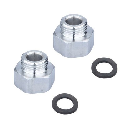 Pack of 2 G1/2 to G3/8 Stainless Steel Water Line Adapter for Kitchen Bathroom