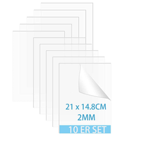 10 StüCk Acrylglas Platte A5, Transparent Acrylplatte 1Mm, Quadratische Acrylgla