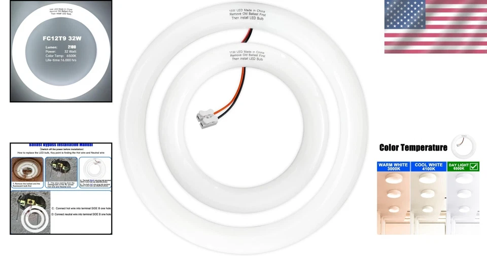 Energy-Efficient LED Replacement for FC8T9 & FC12T9 Circular Bulbs, 11W & 16W - Image 2 of 4
