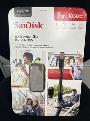 SanDisk 1TB Extreme Go SSD Portable Solid State Drive USB-C SDSSDE50-1T00 NEW