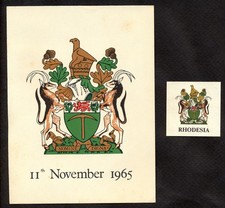 RHODESIA 1965 EMBLEME PHOTO + CINDERELA   A631