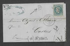 ARDENNES - LETTER WITH NO. 29 B LARGE NUMBER SEDAN STAMP