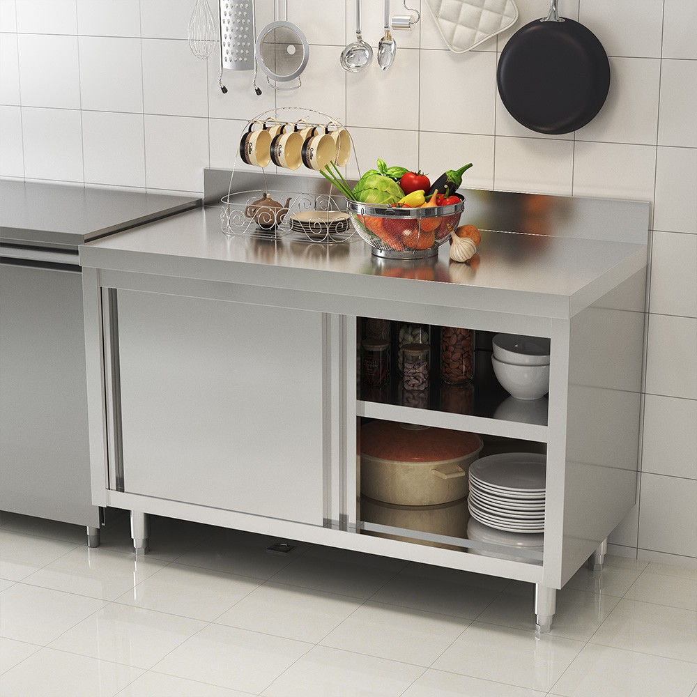 4ft Commercial Kitchen Stainless Steel Catering Work Table Storage Unit UK