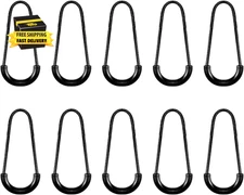 24 Pcs Black U-Shape Nylon Zipper Pulls, Heavy Duty Zipper Tags for North Face B