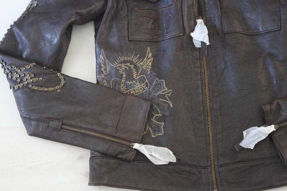 WOMEN RARE ED HARDY LEATHER JACKET LOVE KILLS SLOWLY XS2XL eBay