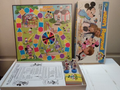 Vintage 1988 Golden Mickey's Playground Disney Learning Board Game 100% Complete