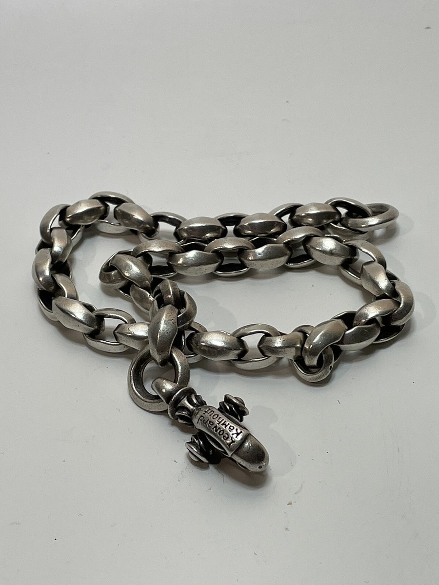 Vintage Sterling Leonard Kamhout Chain Link Necklace With War Bird