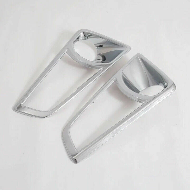1 Pair Silver Chromed Front Fog Lamp Cover Trim For Toyota Hiace 2019 2020 2021 - Imagem 4 de 4