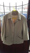 Ladies "klass" Beige Size 16 Pure Wool Jacket/ Coat