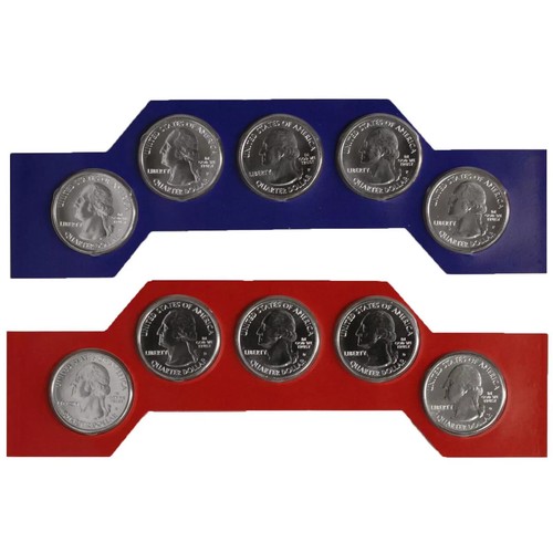 2016 P&D Total 50 America the Beautiful ATB Quarters 5 Set 10 Coins Mint Plastic - Picture 2 of 2