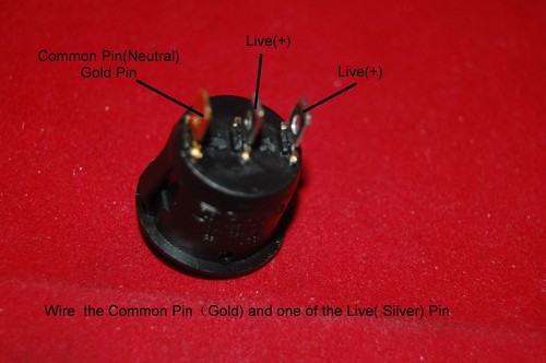 5 Pcs ROUND Blue Light Illuminated 2 Position Boat Rocker Switch 3 Pin 12V AC/DC - Picture 3 of 4