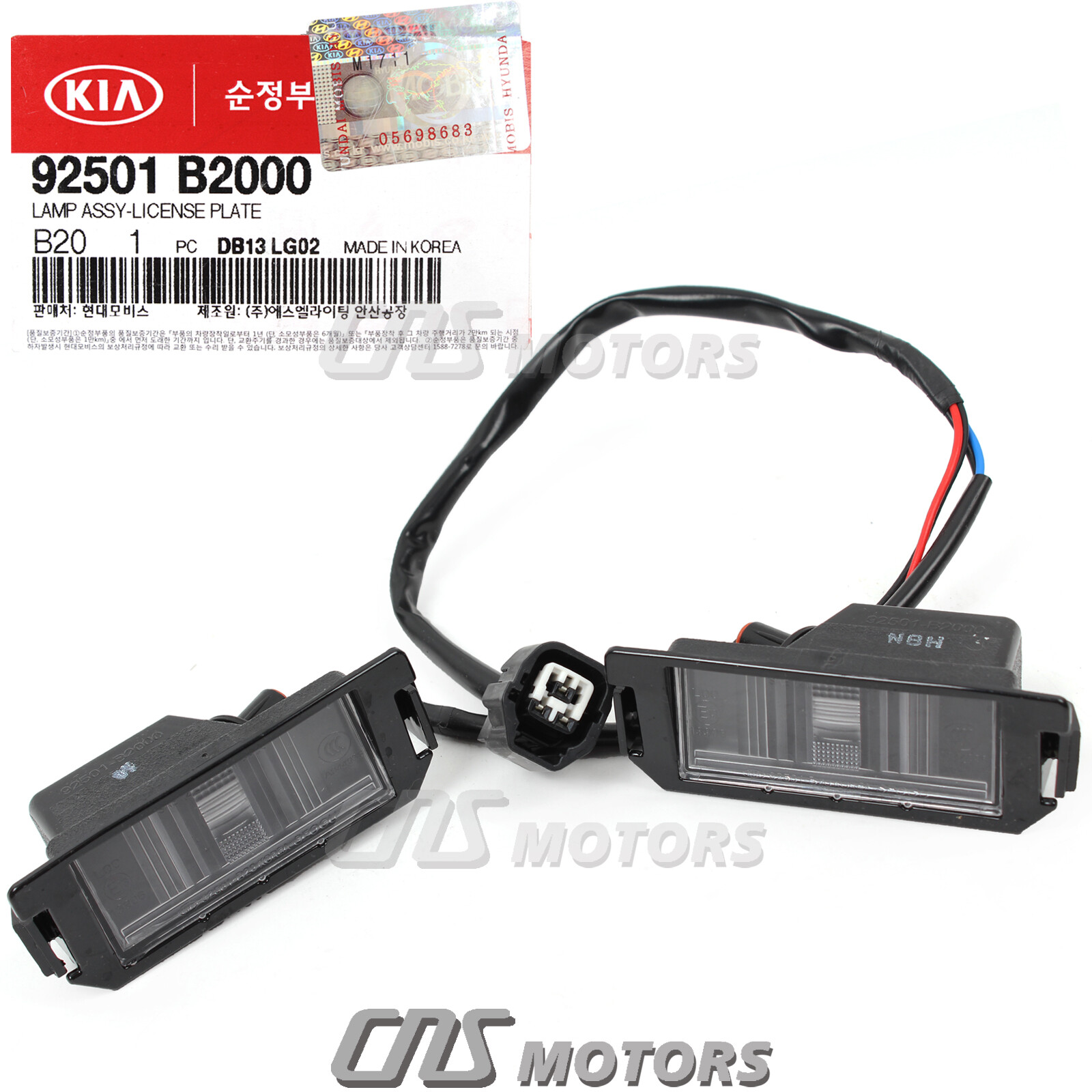 GENUINE Rear License Plate Lamp LH & RH for 1419 Kia Soul / EV