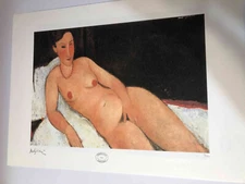 Amedeo Modigliani off set lithograph cm 50x70 Archives Paris - signature on