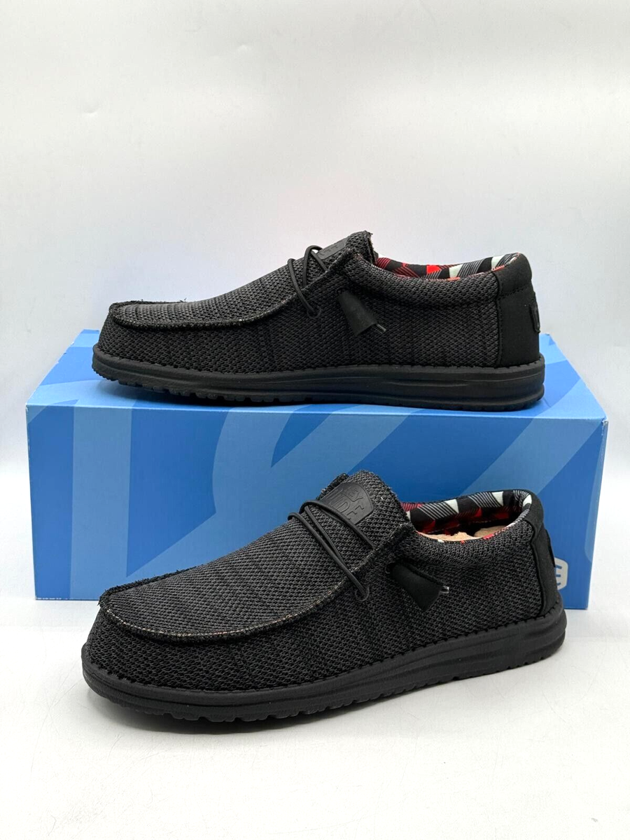 Hey Dude Men's Wally Sox Jet Black 40019-0XD US Men's 8 Women's 10