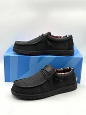 Hey Dude Men's Wally Sox Jet Black 40019-0XD US Men's 8 Women's 10 - EU 41