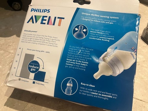 NEW Philips Avent Anti-Colic 9 oz Natural Baby Bottle Breastfeeding Milk 3pk - Picture 3 of 5