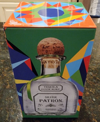 Silver Patron Tequila Limited Edition Tin Can Box 750 mL (bottle not included)