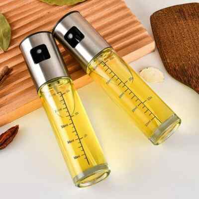 2-Stk Öl Sprayer Zerstäuber Ölspender Cooking Spray Glas Ölsprüher (100ml) DHL