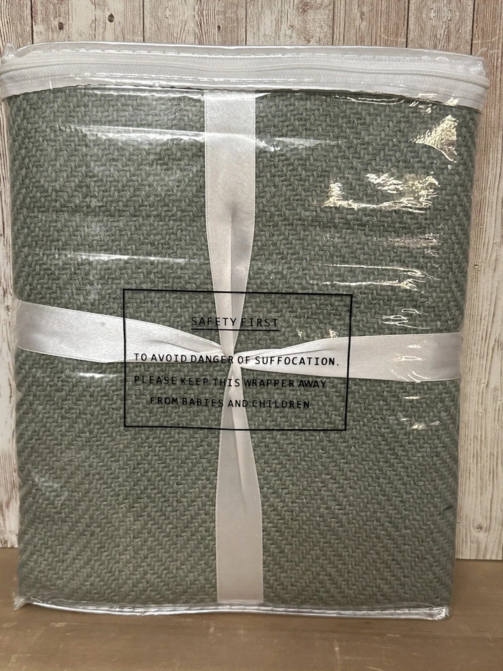 Surya Turner Throw Blanket ~ Medium Gray ~ TUR8407-5060 - Image 2 of 2