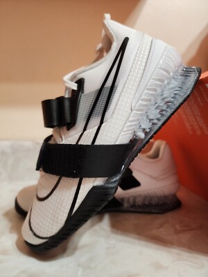 Men's Size NIB Nike Romaleos Weightlifting Shoes White Black CD3463-101  🔥🔥