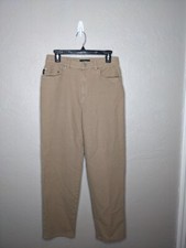 Lauren Ralph Lauren Womens 8 Tan Soft Cotton High Rise Straight Leg Pants