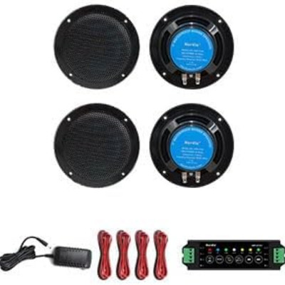 Herdio 4*4'' Bluetooth Ceiling Speakers 320W Flush Mount for Home Boat Car