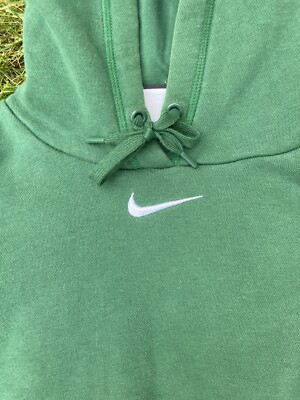 Nike center swoosh hoodie green size small | eBay