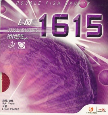 Double Fish Tischtennis Belag  1615 Long Pimple  ITTF Lange Noppen mit Schwamm