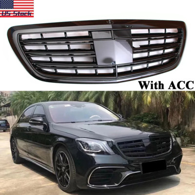 Grille For Mercedes Benz W222 S-Class 2014-2020 Gloss Black S560 S450 S600 Grill