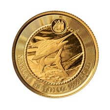 2023 1/10 oz Gold Coin - Cayman Islands Marlin .9999 Gold Coin (BU) #A623 5695.30 per troy oz