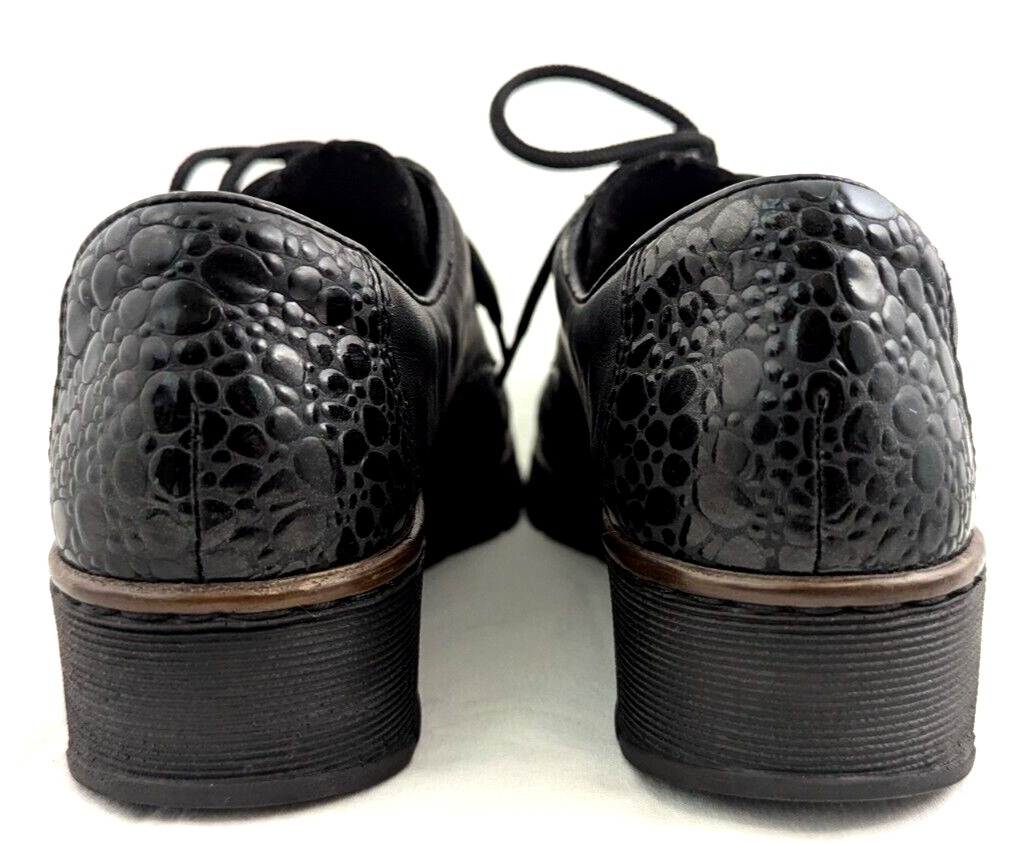 RIEKER Antistress Black Patent Leather Lace Up Shoes Womens  display picture 3