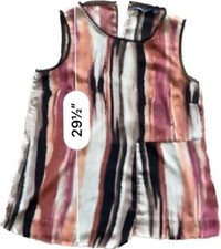 Simply Vera Vera Wang Womens Artistic Boho Watercolor Tunic Top Sz XL