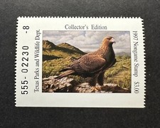 WTDstamps - 1997 TEXAS - Lot4 - State Nongame Habitat Stamp - MNH