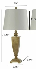 StyleCraft Home Collection L313606 Signature Antique Gold Valier Table Lamp