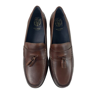 Cole Haan Men’s 10.5 Pinch Tassel Loafers Brown Dress Shoes Hand Sewn Leather Cole Haan Men main image 3